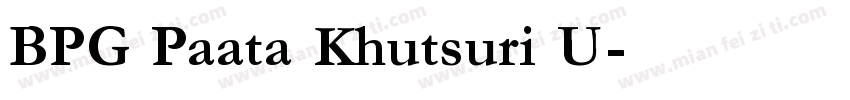 BPG Paata Khutsuri U字体转换